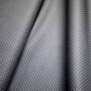 Tela de topos blancos con fondo gris - Stof Fabrics - Color 885