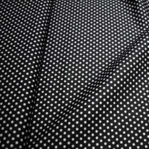 Tela de topos blancos con fondo negro - COATS - PWZZ007 - BLACK