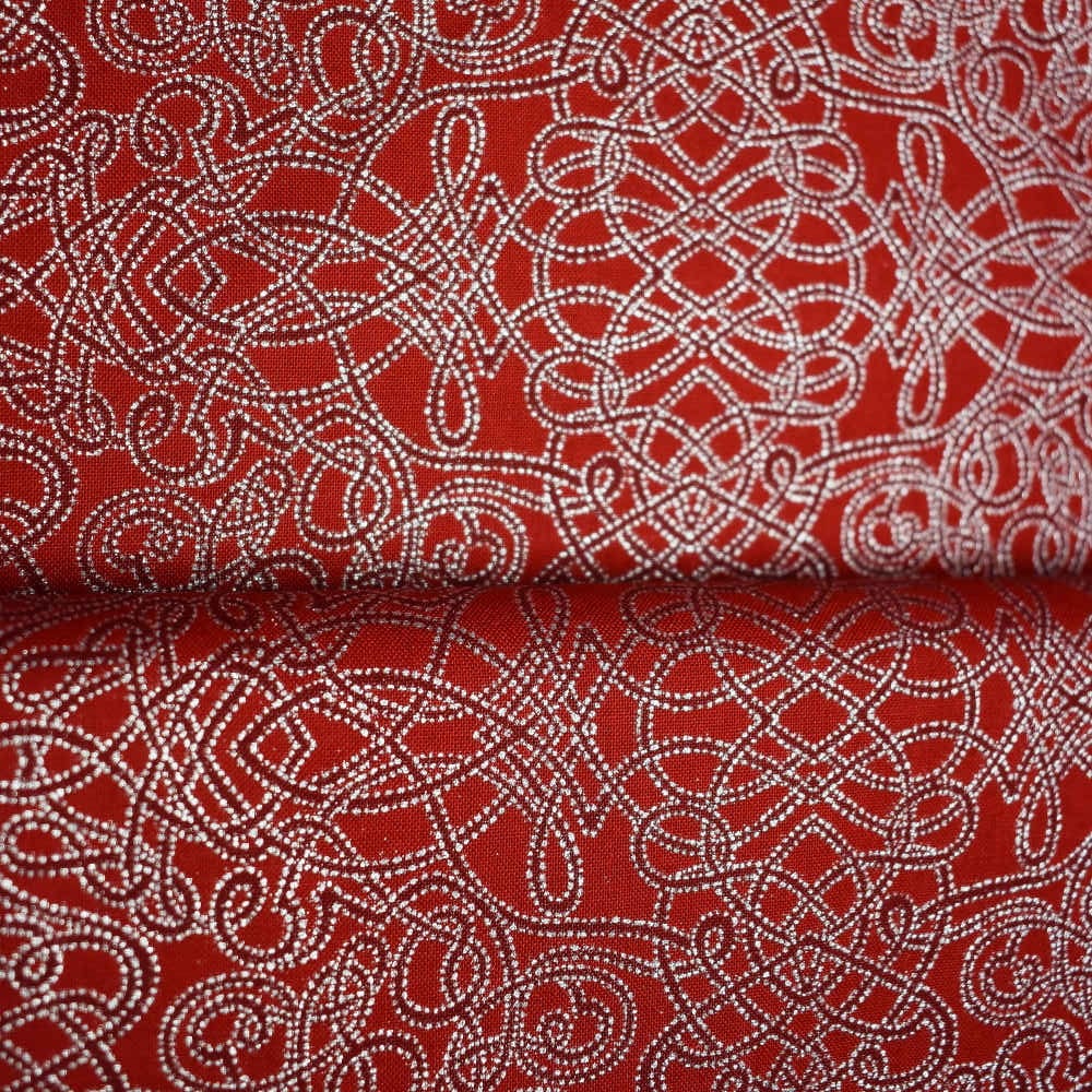 Tela de navidad en rojo fantasía