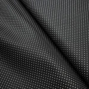 Tela de topos blancos con fondo negro - Stof Fabrics - Color 880