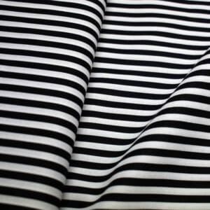 Tela de rayas blancas y negras. Stof Fabrics. Color 691