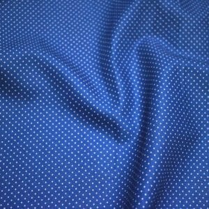 Tela de topos blancos con fondo azul - Stof Fabrics - Color 876