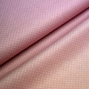 Tela de topos blancos con fondo rosa. Stof Fabrics. Color 887