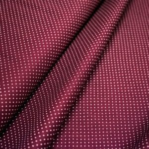 Tela de topos blancos con fondo berenjena. Stof Fabrics. Color 877