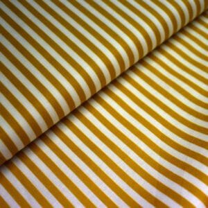 Tela de rayas blancas y mostaza. Stof Fabrics. Color 604