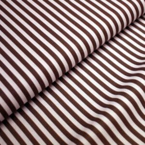 Tela de rayas blancas y marrones. Stof Fabrics. Color 873