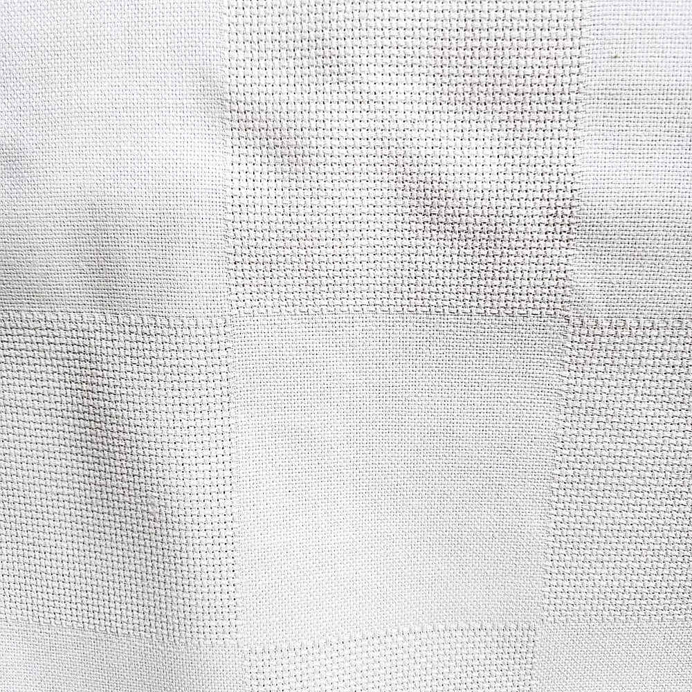 Tela para punto de cruz, panamá de cuadros en color blanco